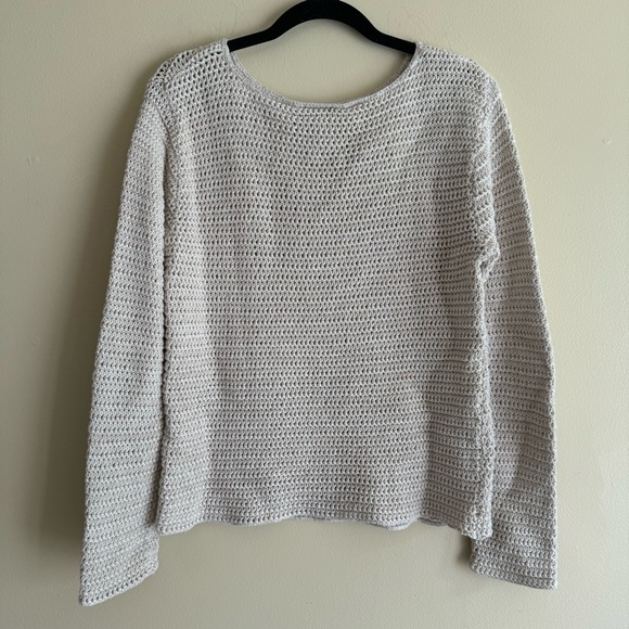 Coldwater Creek linen blend open knit sweater - Picture 2 of 7